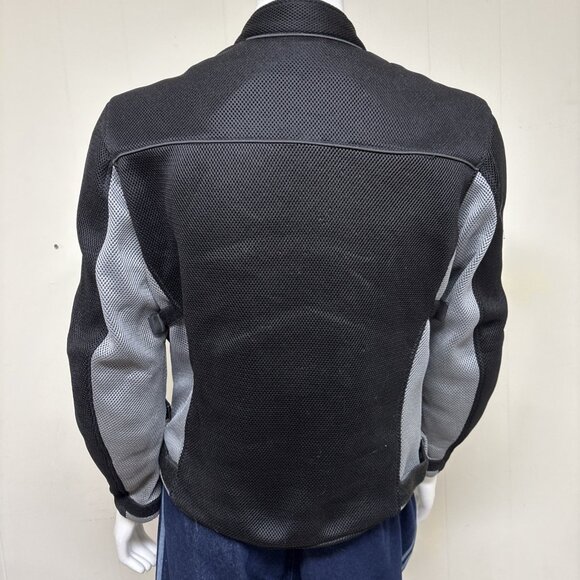 Xelement Motorcycle Jacket Mens Size L Black Mesh Lightweight Padded Lined - Picture 2 of 9
